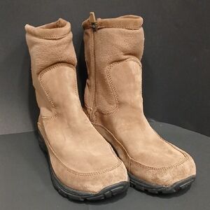 LL Bean Men's Brown Suede/Fleese Boots Size 9 EUC